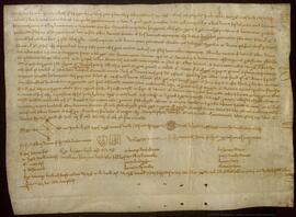 Jaime I y Leonor de Castilla, su esposa, de una parte, y Guillem de Cervera, de otra. Acuerdo sob...