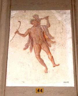 Affresco con satiro che danza